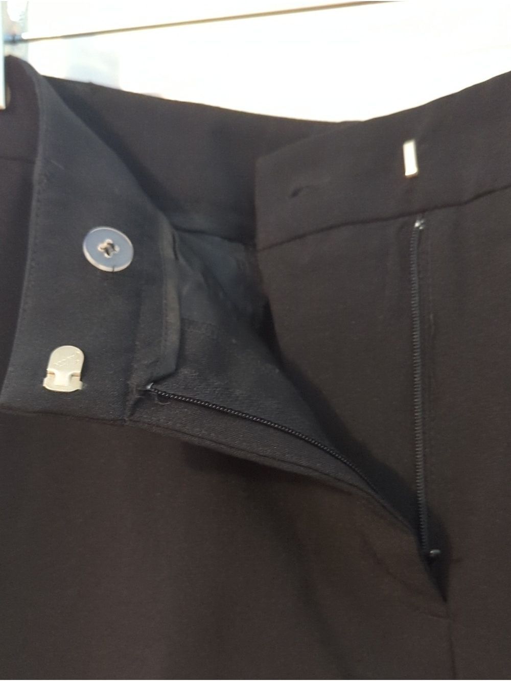 New York & Company Black Dress Pants Women's Size 12 Average Cuffed Hem - Picture 4 of 9
